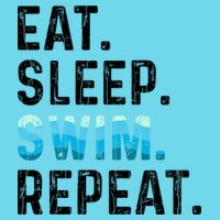 Eat Sleep Swim Repeat Funny Swimmer Swimming Player Graphic Gift Button
