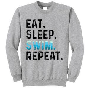 Eat Sleep Swim Repeat Funny Swimmer Swimming Player Graphic Gift Sweatshirt