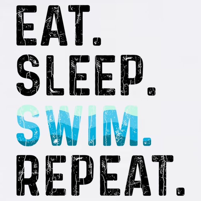 Eat Sleep Swim Repeat Funny Swimmer Swimming Player Graphic Gift Adult Drive Performance Visor