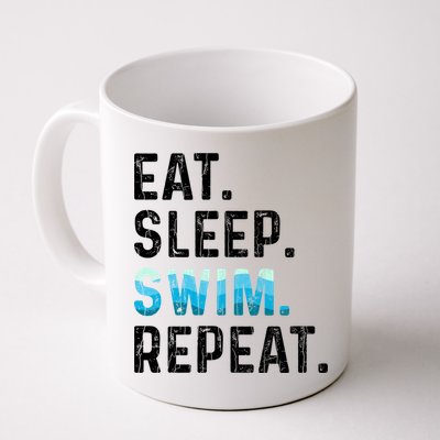 Eat Sleep Swim Repeat Funny Swimmer Swimming Player Graphic Gift Mug