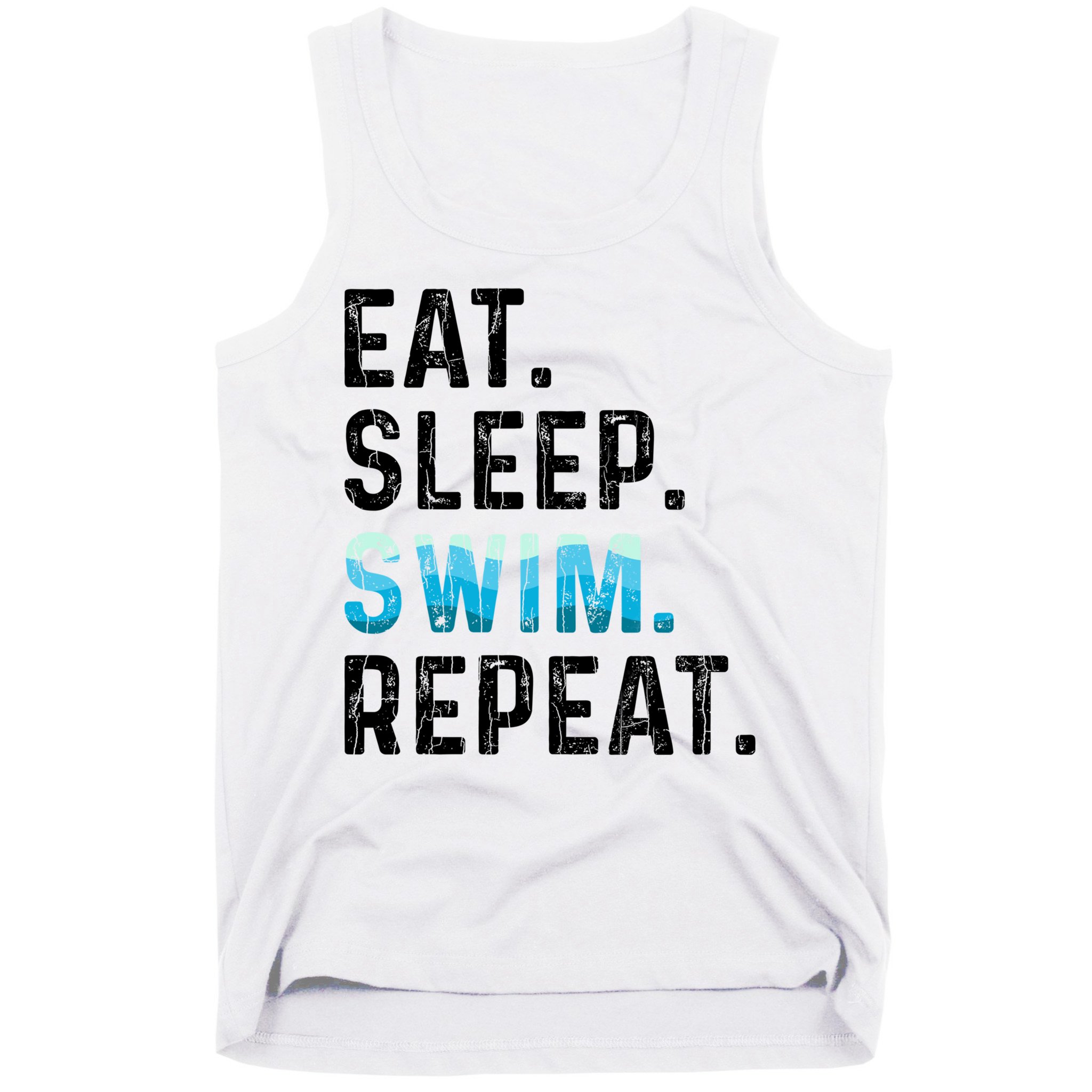 Eat Sleep Swim Repeat Funny Swimmer Swimming Player Graphic Gift Tank Top