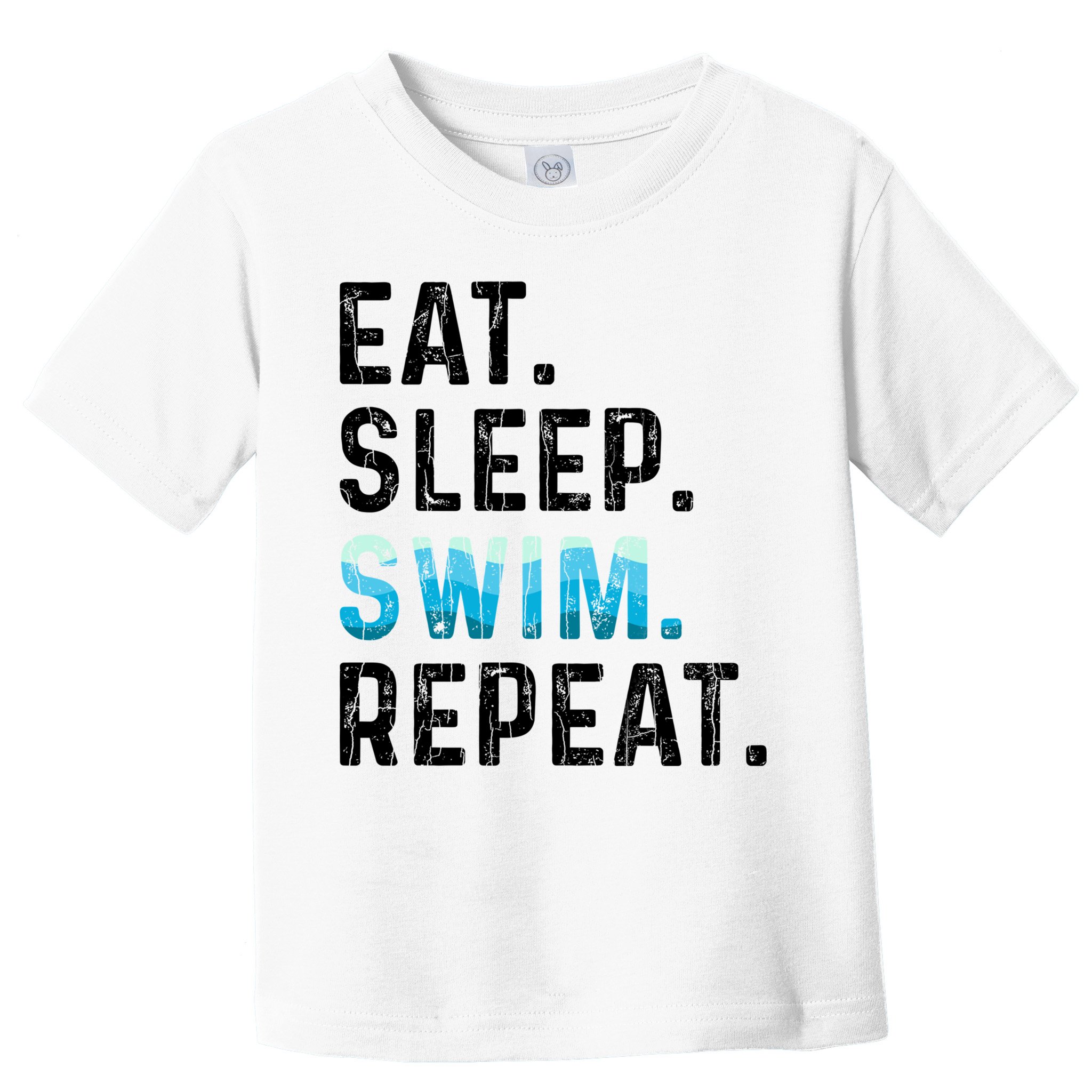 Eat Sleep Swim Repeat Funny Swimmer Swimming Player Graphic Gift Toddler T-Shirt