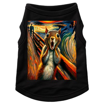 Expressionist Scream Squirrel Lovers Artistic Squirrel Doggie Tank
