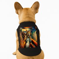 Expressionist Scream Squirrel Lovers Artistic Squirrel Doggie Tank