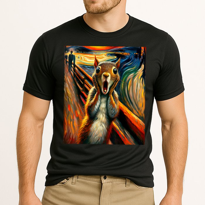 Expressionist Scream Squirrel Lovers Artistic Squirrel Performance Shirt