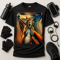 Expressionist Scream Squirrel Lovers Artistic Squirrel Performance Shirt