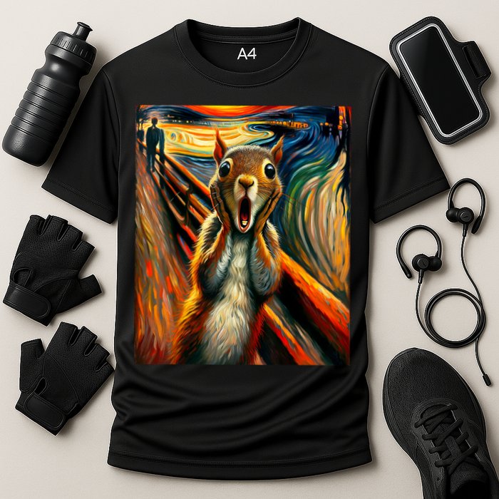 Expressionist Scream Squirrel Lovers Artistic Squirrel Performance Shirt