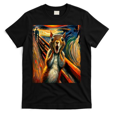 Expressionist Scream Squirrel Lovers Artistic Squirrel T-Shirt