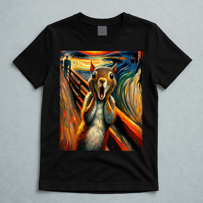 Expressionist Scream Squirrel Lovers Artistic Squirrel T-Shirt
