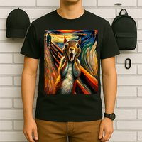 Expressionist Scream Squirrel Lovers Artistic Squirrel T-Shirt
