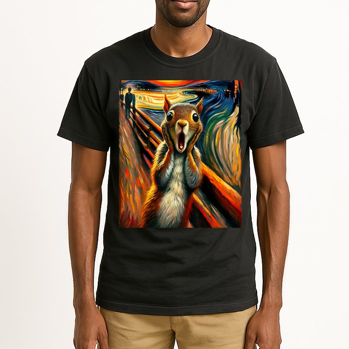 Expressionist Scream Squirrel Lovers Artistic Squirrel Tall T-Shirt