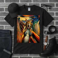 Expressionist Scream Squirrel Lovers Artistic Squirrel Tall T-Shirt