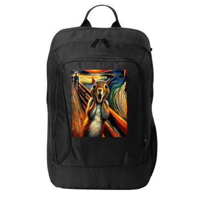 Expressionist Scream Squirrel Lovers Artistic Squirrel City Backpack