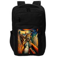 Expressionist Scream Squirrel Lovers Artistic Squirrel Impact Tech Backpack