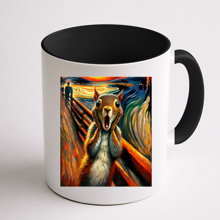Expressionist Scream Squirrel Lovers Artistic Squirrel Mug
