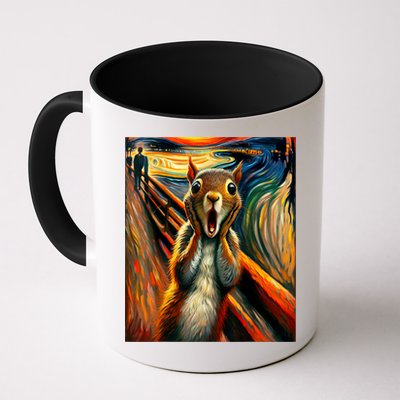 Expressionist Scream Squirrel Lovers Artistic Squirrel Mug