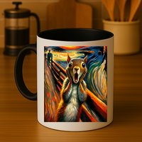 Expressionist Scream Squirrel Lovers Artistic Squirrel Mug