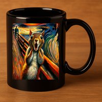 Expressionist Scream Squirrel Lovers Artistic Squirrel 11oz C Handle Ceramic Mug