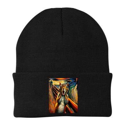 Expressionist Scream Squirrel Lovers Artistic Squirrel Beanie