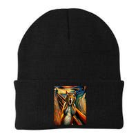 Expressionist Scream Squirrel Lovers Artistic Squirrel Beanie