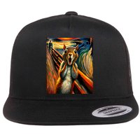 Expressionist Scream Squirrel Lovers Artistic Squirrel Flatbill Hat
