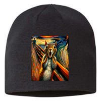 Expressionist Scream Squirrel Lovers Artistic Squirrel Sustainable Beanie