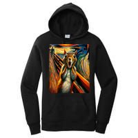 Expressionist Scream Squirrel Lovers Artistic Squirrel Women's Pullover Hoodie