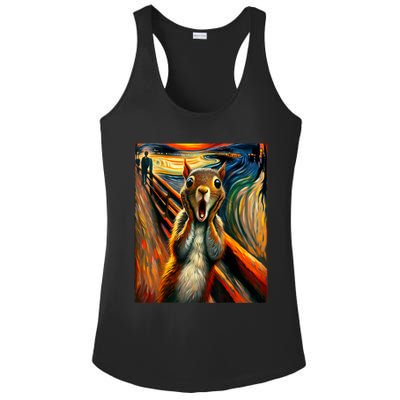 Expressionist Scream Squirrel Lovers Artistic Squirrel Ladies PosiCharge Competitor Racerback Tank