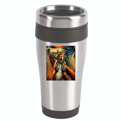 Expressionist Scream Squirrel Lovers Artistic Squirrel 16oz Travel Tumbler