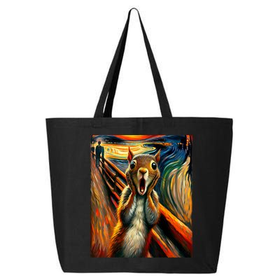 Expressionist Scream Squirrel Lovers Artistic Squirrel 25L Jumbo Tote