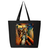 Expressionist Scream Squirrel Lovers Artistic Squirrel 25L Jumbo Tote