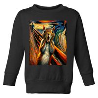 Expressionist Scream Squirrel Lovers Artistic Squirrel Toddler Sweatshirt
