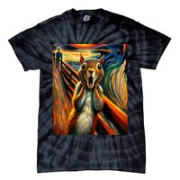Expressionist Scream Squirrel Lovers Artistic Squirrel Tie-Dye T-Shirt