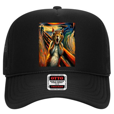 Expressionist Scream Squirrel Lovers Artistic Squirrel Trucker Hat