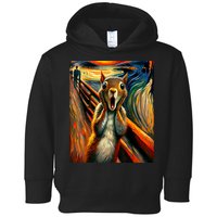 Expressionist Scream Squirrel Lovers Artistic Squirrel Toddler Hoodie