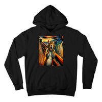 Expressionist Scream Squirrel Lovers Artistic Squirrel Tall Hoodie