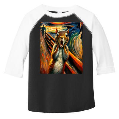 Expressionist Scream Squirrel Lovers Artistic Squirrel Toddler Fine Jersey T-Shirt