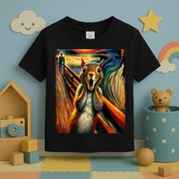 Expressionist Scream Squirrel Lovers Artistic Squirrel Toddler T-Shirt