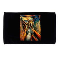 Expressionist Scream Squirrel Lovers Artistic Squirrel Microfiber Hand Towel