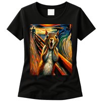 Expressionist Scream Squirrel Lovers Artistic Squirrel Womens T-Shirt