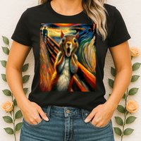 Expressionist Scream Squirrel Lovers Artistic Squirrel Womens T-Shirt