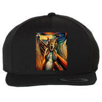 Expressionist Scream Squirrel Lovers Artistic Squirrel Wool Snapback Cap
