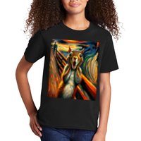 Expressionist Scream Squirrel Lovers Artistic Squirrel Kids T-Shirt