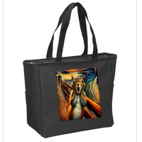Expressionist Scream Squirrel Lovers Artistic Squirrel Zip Tote Bag