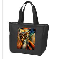 Expressionist Scream Squirrel Lovers Artistic Squirrel Zip Tote Bag