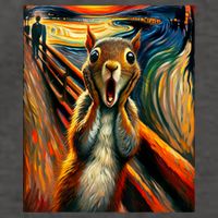 Expressionist Scream Squirrel Lovers Artistic Squirrel Vector Backpack