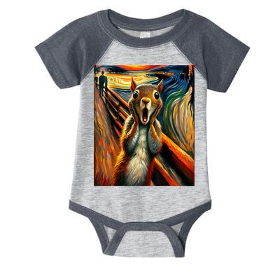 Expressionist Scream Squirrel Lovers Artistic Squirrel Infant Baby Jersey Bodysuit