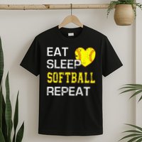 Eat Sleep Softball Repeat Funny Softbal T-Shirt
