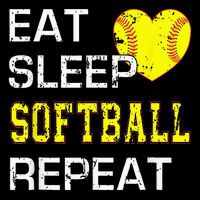 Eat Sleep Softball Repeat Funny Softbal Impact Tech Backpack