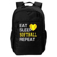 Eat Sleep Softball Repeat Funny Softbal Backpack